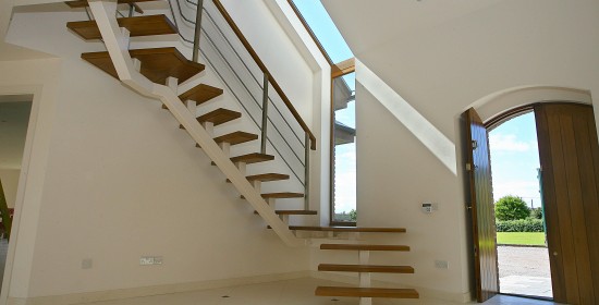 Glider Stairs Design - Contemporary style central spine stair staircases design